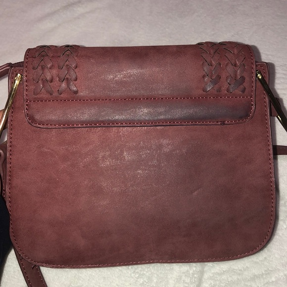 Francesca’s Burgundy Studded Tassel Purse - Picture 7 of 8